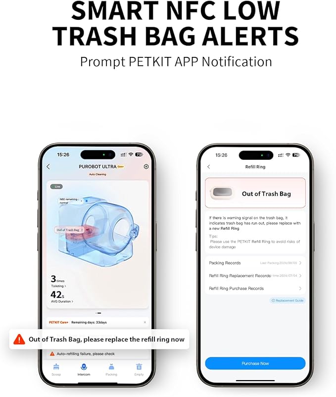 PETKIT PURABOT ULTRA Auto Refill Ring Replacement Trash Bag 4pack