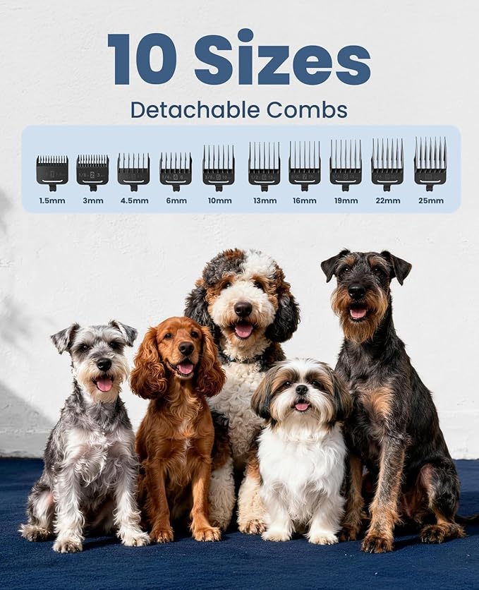 Oneisall RFC-676 Dog Clippers for Thick Coats Cordless Waterproof Pet Grooming Shaver
