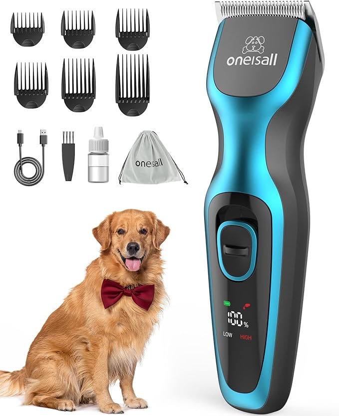 Oneisall DTJ-001 Professional Dog Clippers for Thick Hair Cordless Grooming Clipper