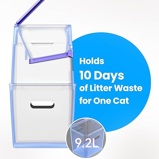 Neakasa PooGuard Cat Litter Waste Receptacle 9.2L Odor Control Bin with Refill Bags