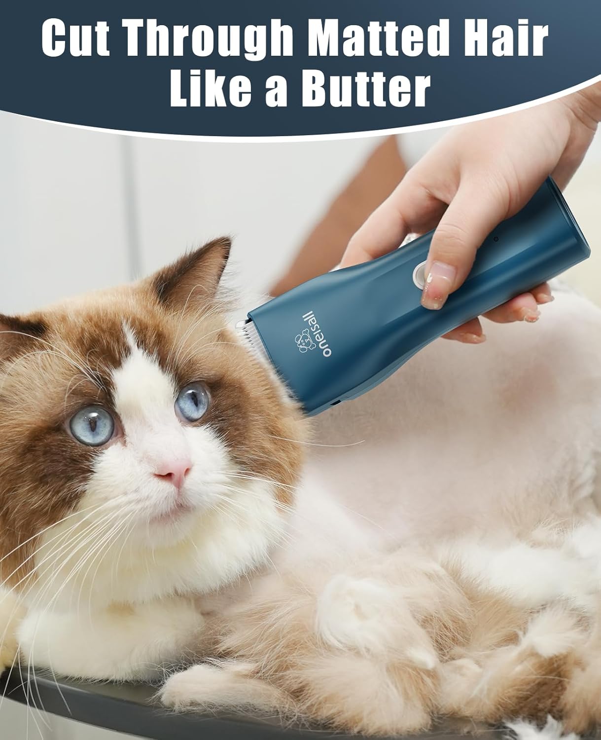 Oneisall LGL006 Cat Clipper for Matted & Long Hair Cordless Waterproof Pet Grooming Shaver