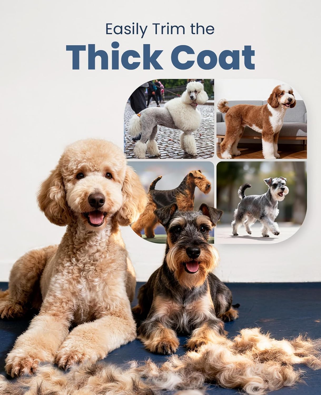 Oneisall RFC-676 Dog Clippers for Thick Coats Cordless Waterproof Pet Grooming Shaver