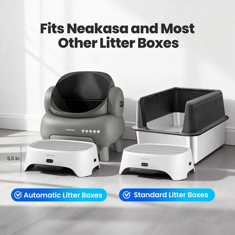 Neakasa M1 Plus White Self-Cleaning Cat Litter Box + FREE Neakasa AirStep Ramp