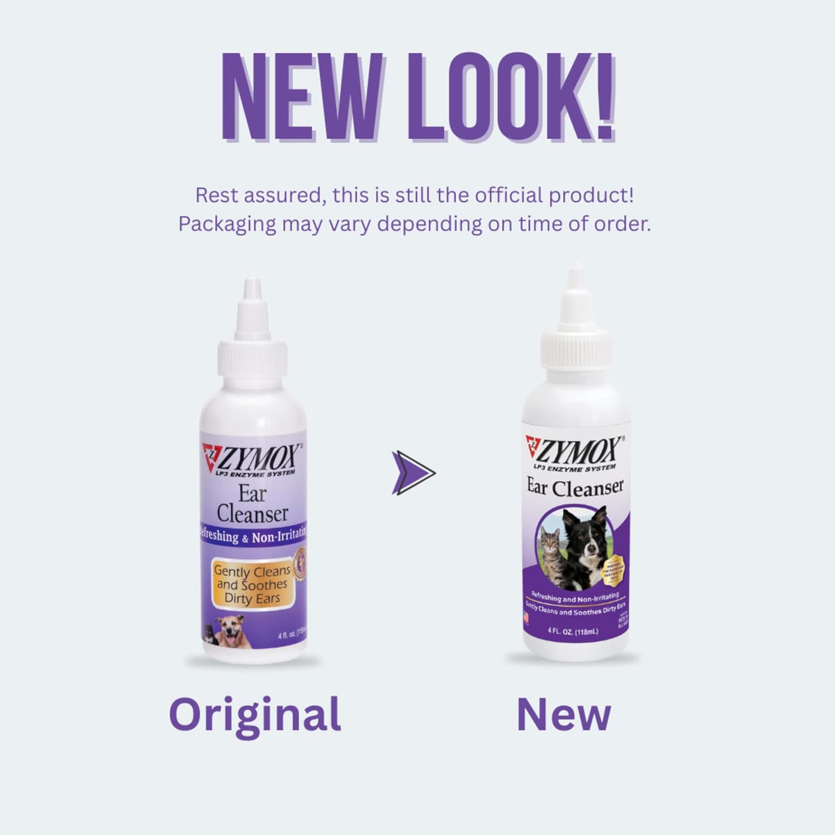 Zymox Ear Cleanser for Dogs & Cats 4 oz | Enzymatic Ear Cleaner
