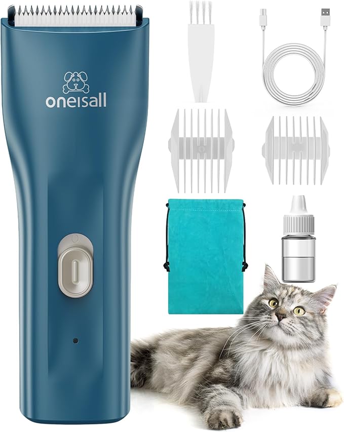 Oneisall LGL006 Cat Clipper for Matted & Long Hair Cordless Waterproof Pet Grooming Shaver