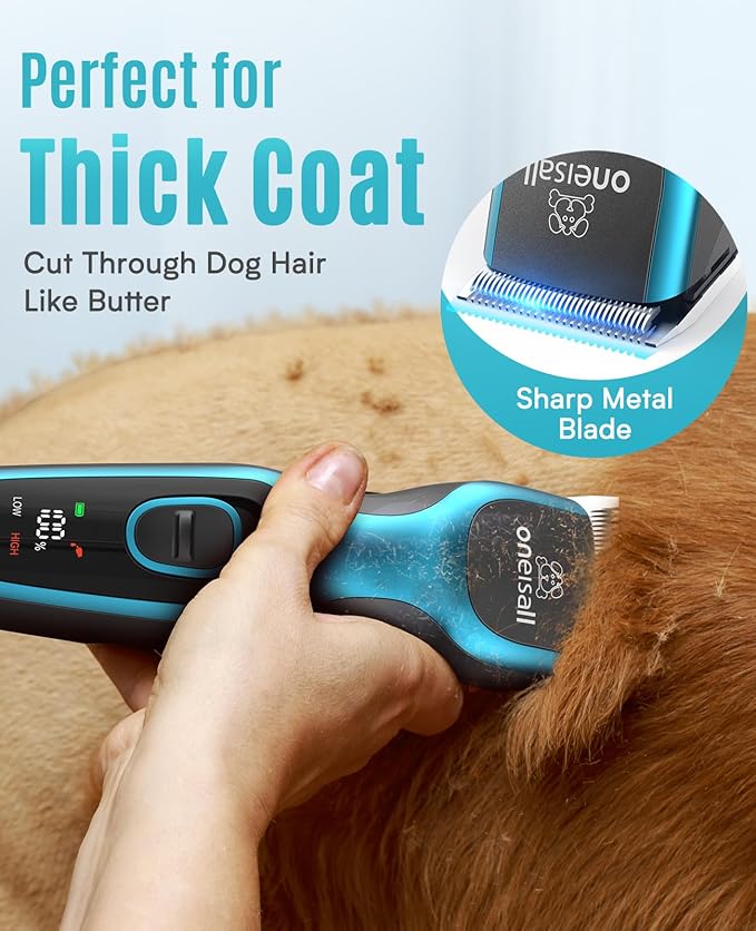 Oneisall DTJ-001 Professional Dog Clippers for Thick Hair Cordless Grooming Clipper