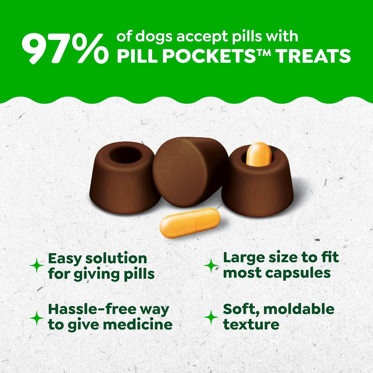 GREENIES Pill Pockets Capsule Size Natural Dog Smoke Flavor 60 Count