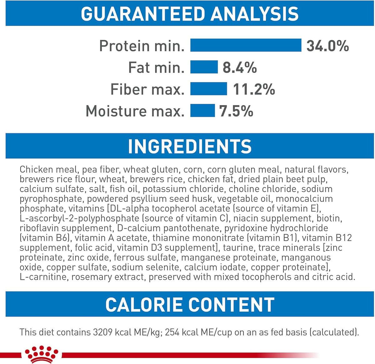 Royal Canin Feline "Weight Care Adult Dry Cat Food with L-Carnitine" 6lb