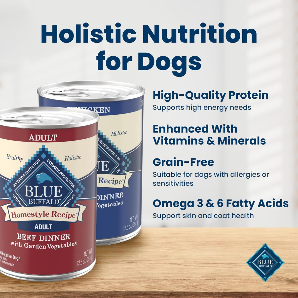 Blue Buffalo Chicken & Beef Wet Dog Food Variety 12.5 oz 6 Pack