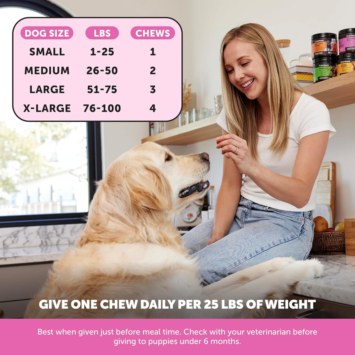 PetHonesty 10-in-1 Dog Multivitamin with Glucosamine, Omega Soft Chews