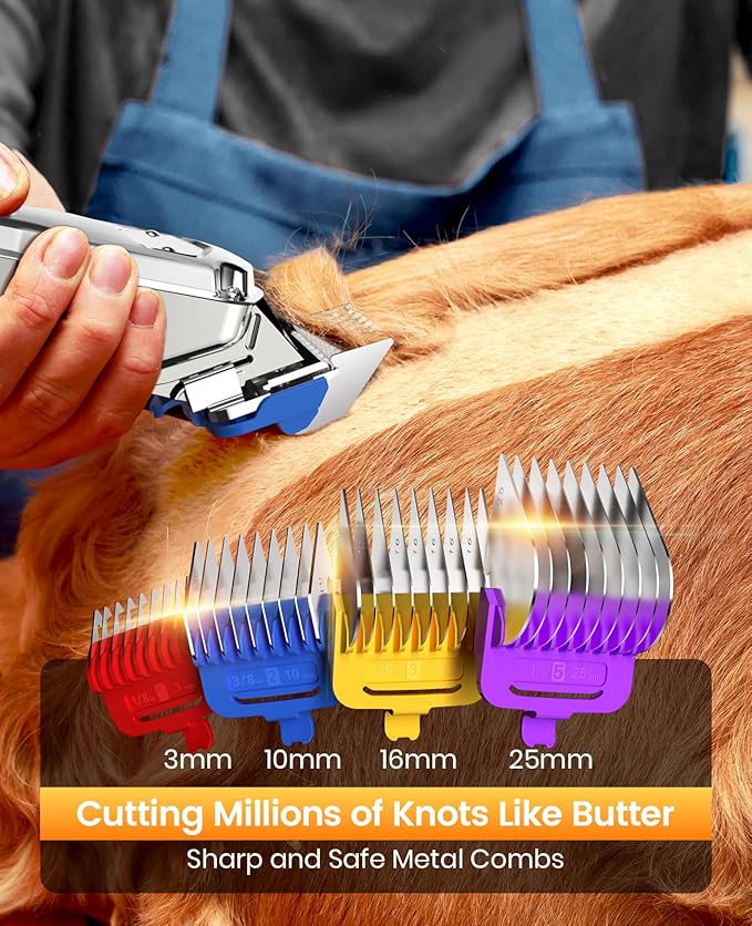 Oneisall RFC-676 Pro Professional Dog Grooming Clippers Cordless Clipper for Thick Hair