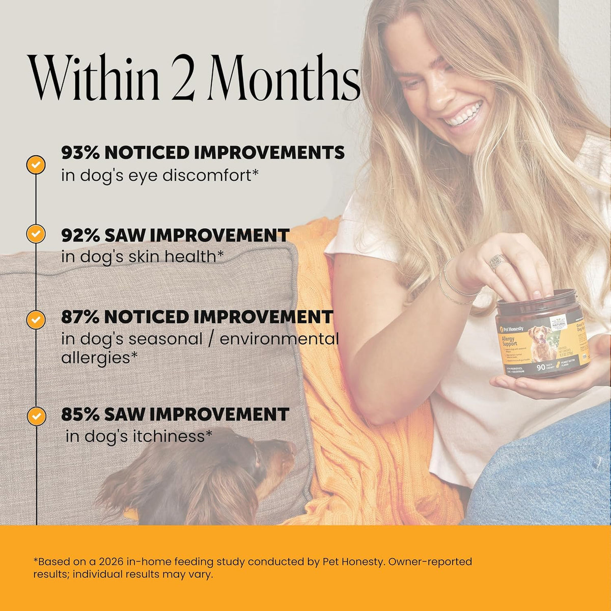 PetHonesty Allergy Relief & Immunity Soft Chews for Dogs with Salmon Oil