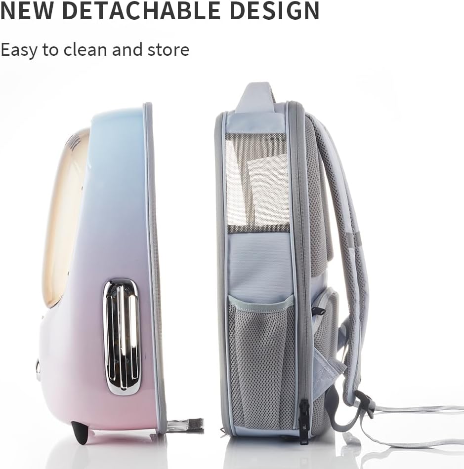 PETKIT Cat Backpack Carrier with Fan & Light | Airline Approved Pet Backpack Pink