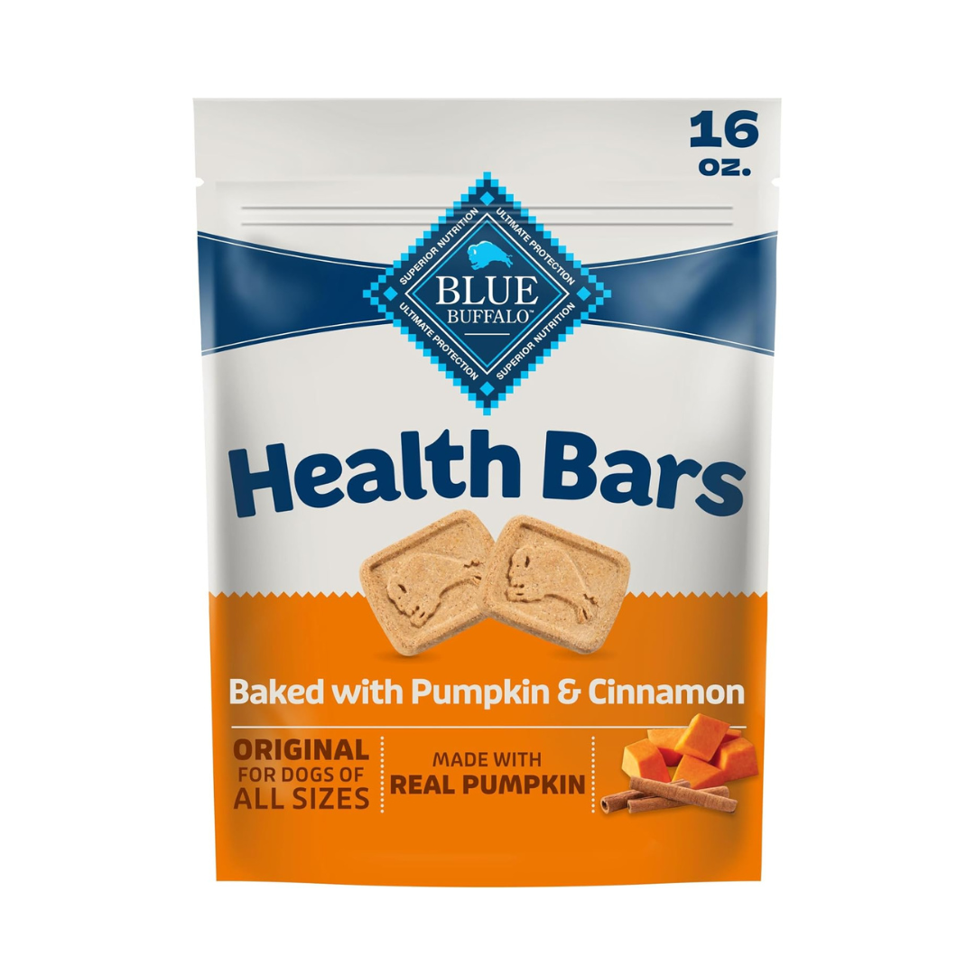 Blue Buffalo Health Bars Pumpkin & Cinnamon Oven-Baked Dog Biscuits 16 oz