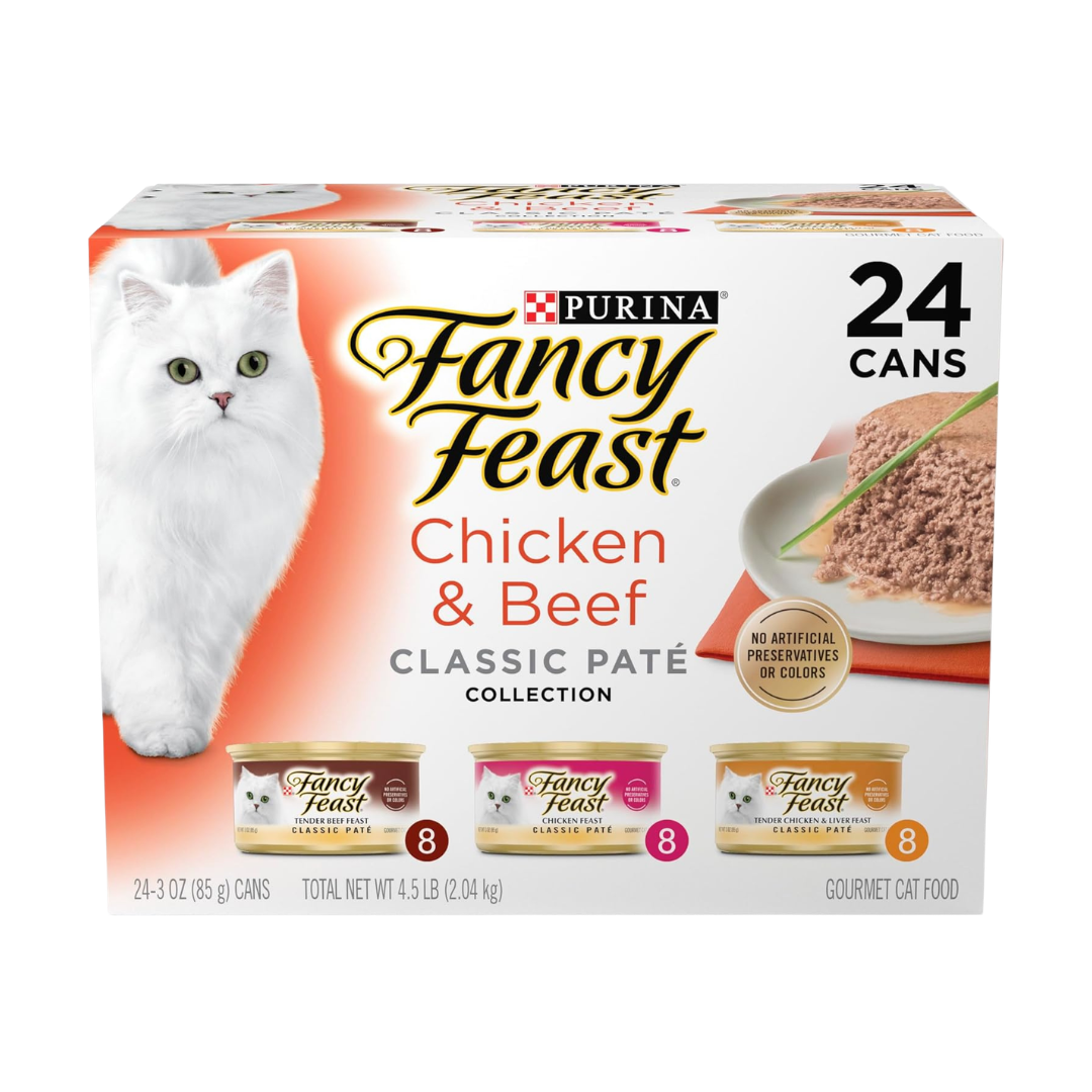 Fancy Feast "Classic Pate Chicken & Beef" Wet Cat Food Pack 24 x 3 oz