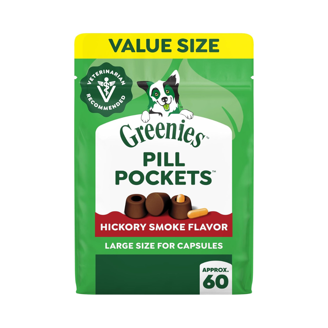GREENIES Pill Pockets Capsule Size Natural Dog Smoke Flavor 60 Count