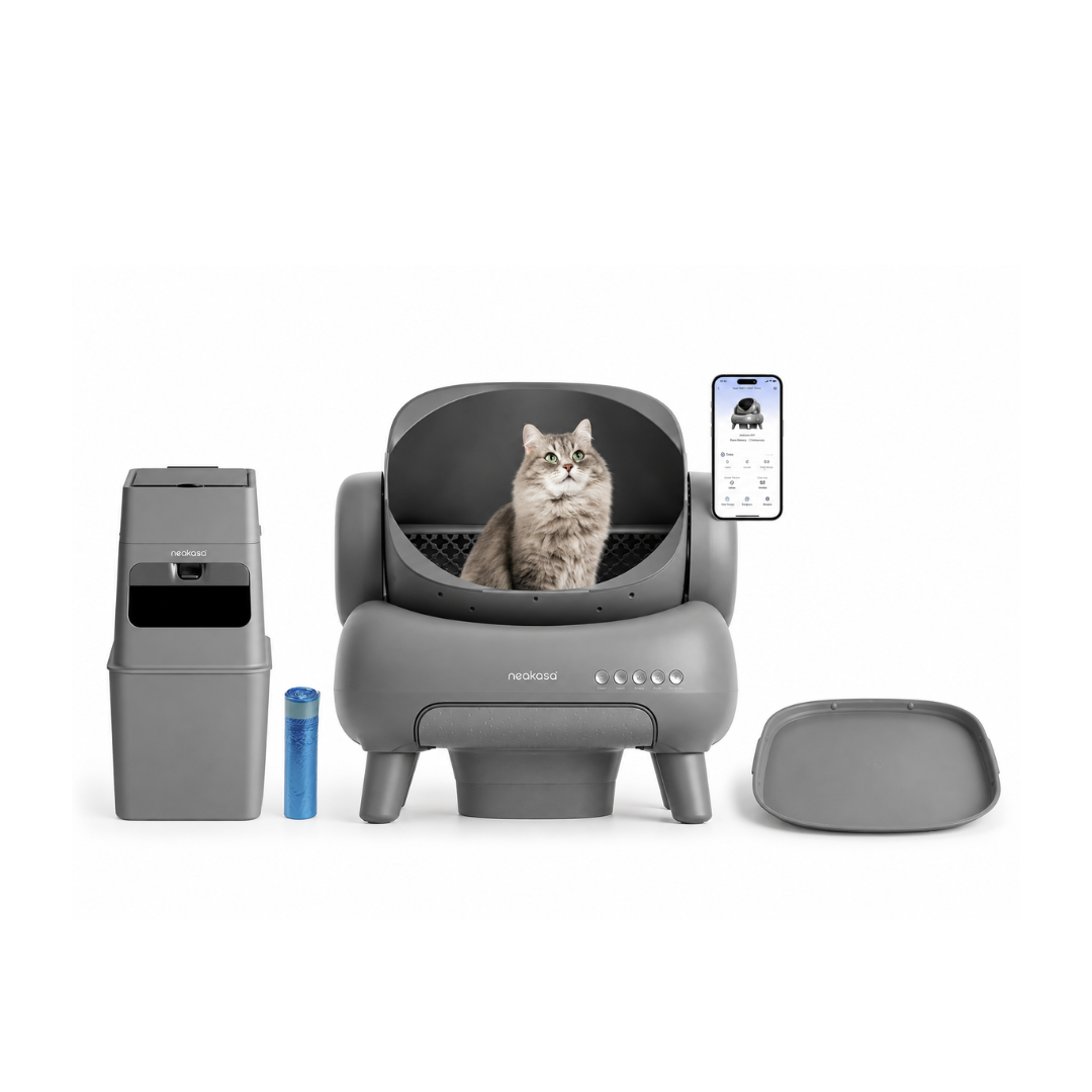 Neakasa M1 PLUS Grey Cat Litter Box + FREE Neakasa Silicone Pad and Waste disposal PooGuard