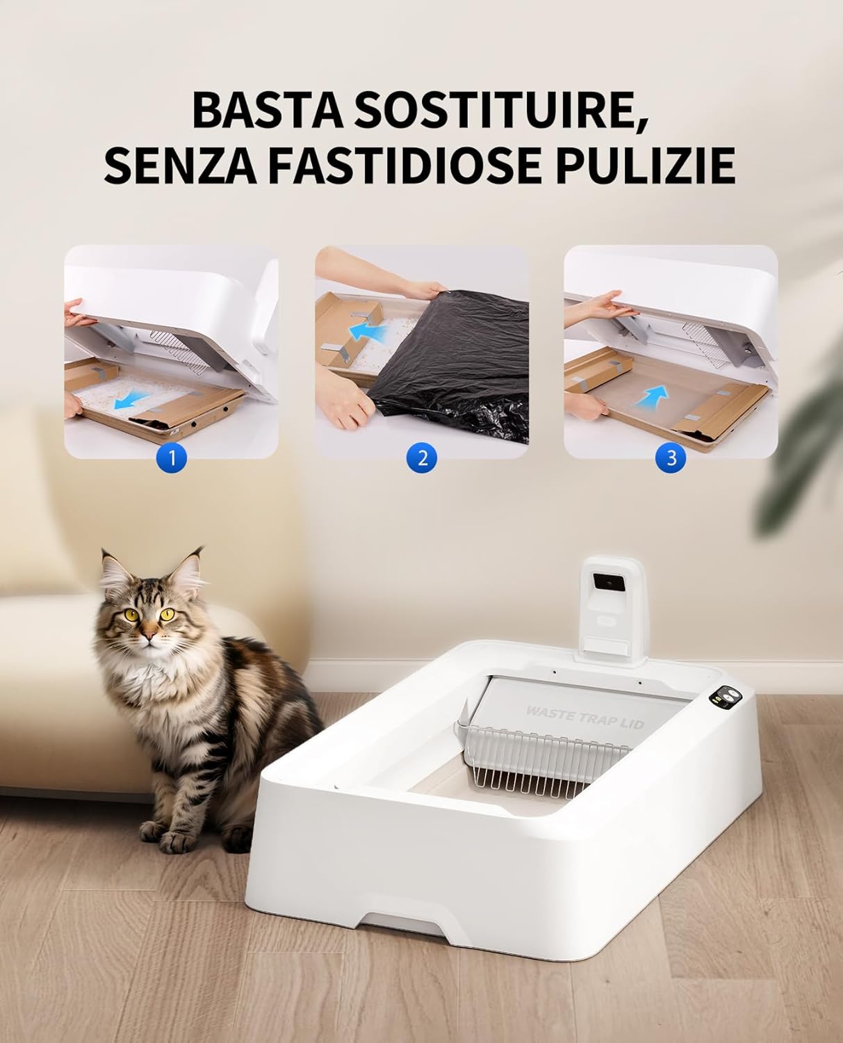 PETKIT Crystal Cat Litter Box for PUROBOT Crystal Duo | 4 Disposable Bags UAE