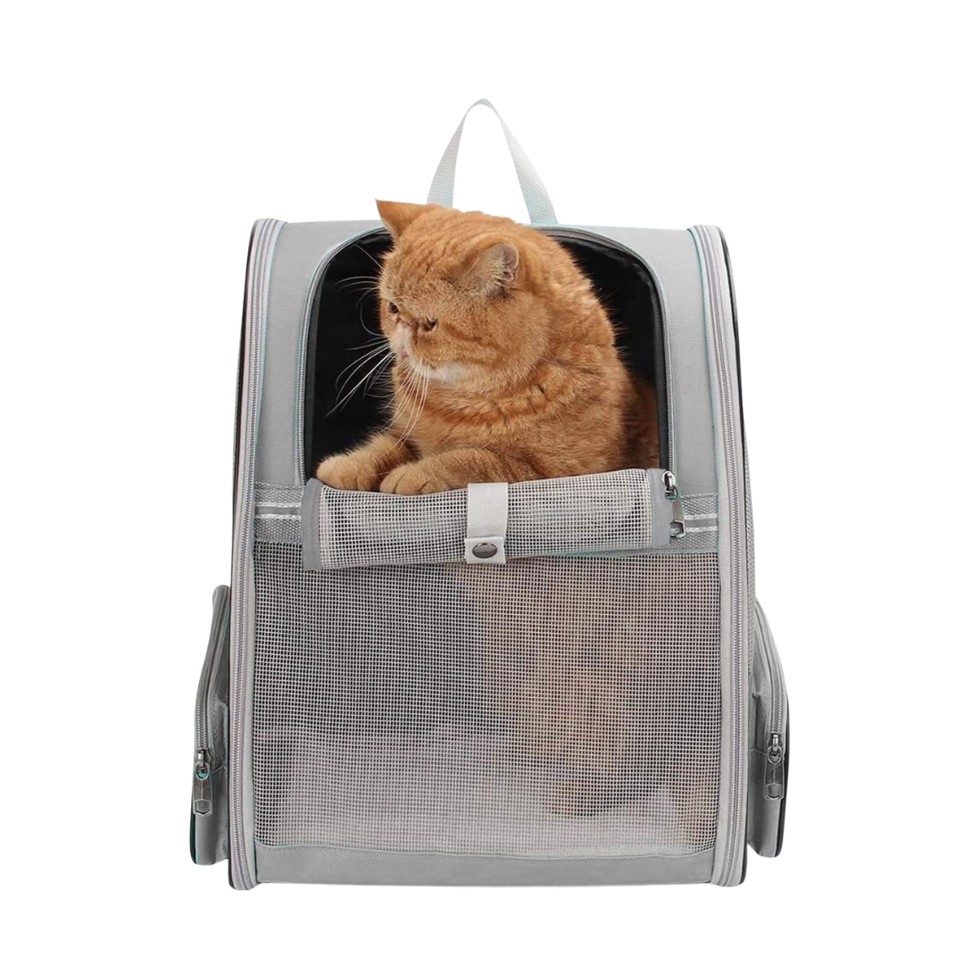 Cat Carrier Backpack with Transparent Hard Window | Pet Travel Backpack