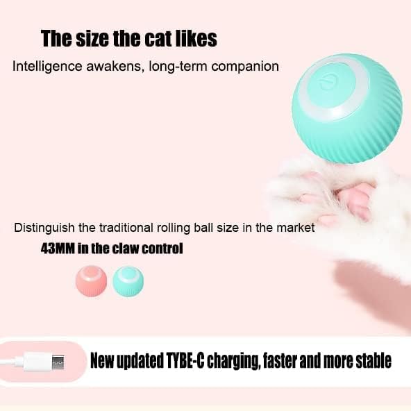 360° Rotating Interactive Cat Toy Ball with LED Lights