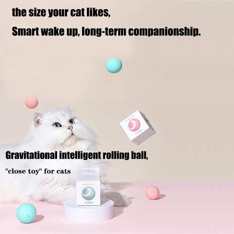 360° Rotating Interactive Cat Toy Ball with LED Lights