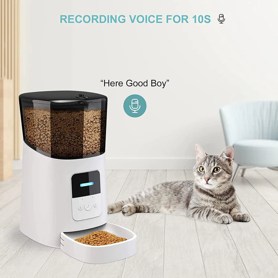 Smart Wi‑Fi Automatic Pet Feeder for Cats & Dogs | 6L Smart Food Dispenser UAE