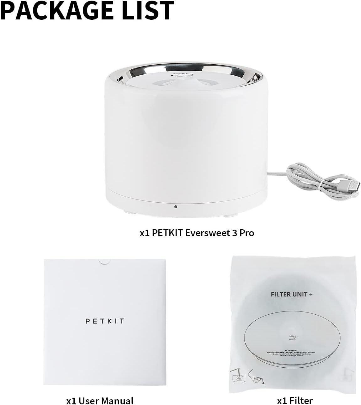 PETKIT Eversweet 3 Pro Stainless Steel Cat Water Fountain with Wireless Pump