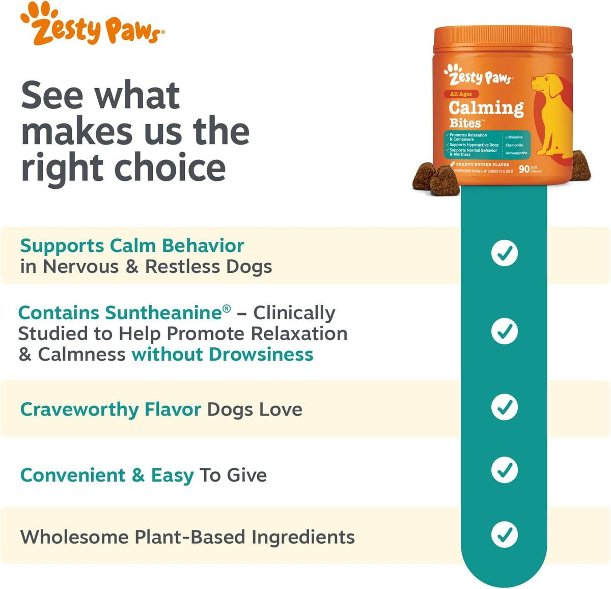 Zesty Paws Calming Chews 90 Count Best Price UAE