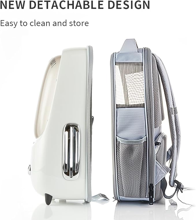 PETKIT Cat Backpack Carrier with Fan & Light | Airline Approved Pet Backpack White