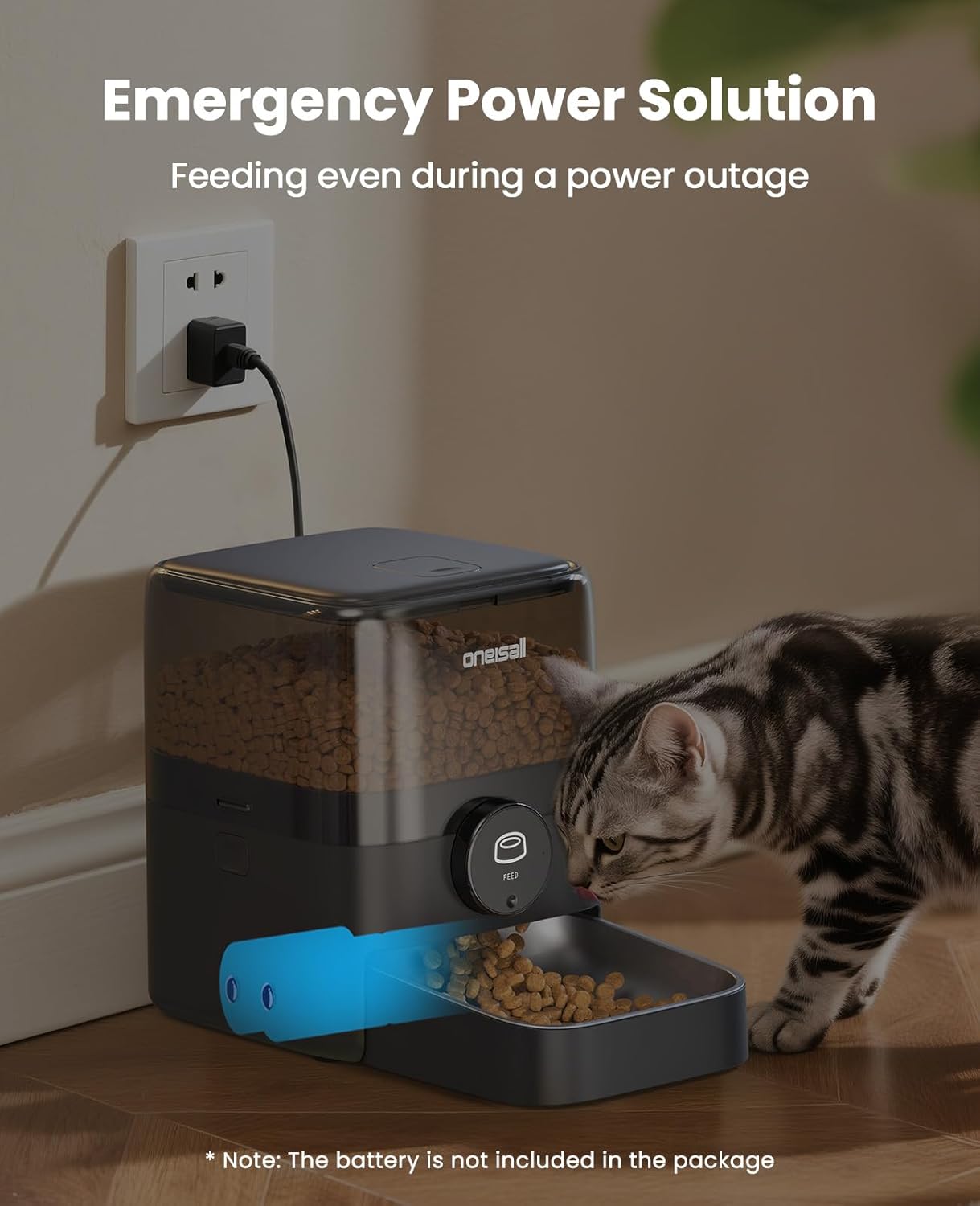 Oneisall PF06 Automatic Cat Feeder 3L Timed Pet Food Dispenser with Freshness Preservation
