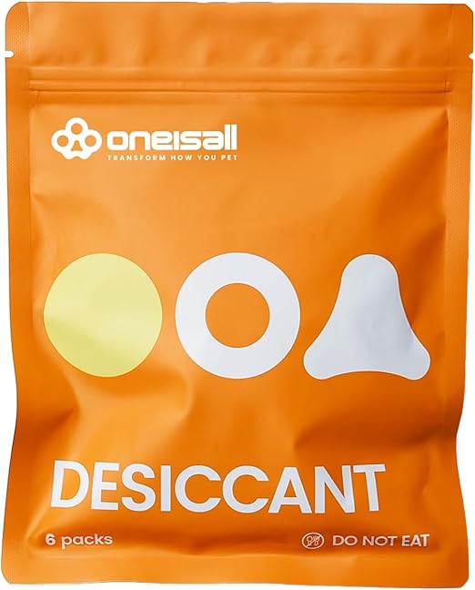 Oneisall Pet Food Desiccant Bags 6 Pack for Automatic Cat & Dog Feeders