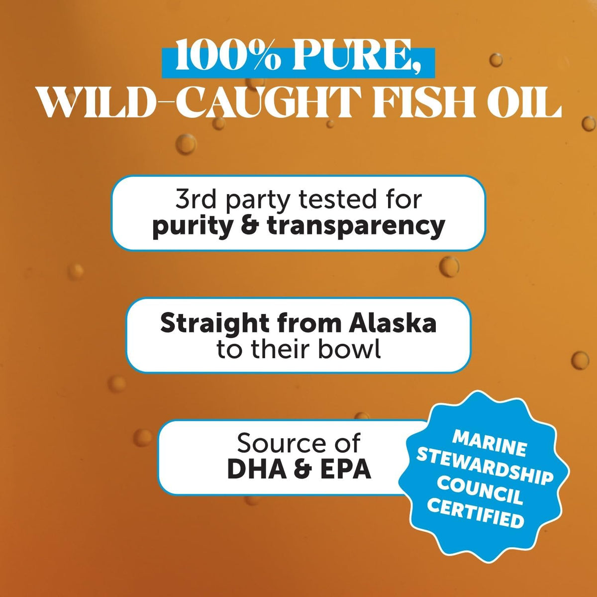 Pet Honesty Omega-3 Fish Oil for Dogs & Cats 32oz Joint & Heart Support