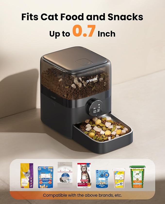 Oneisall PF06 Automatic Cat Feeder 3L Timed Pet Food Dispenser with Freshness Preservation