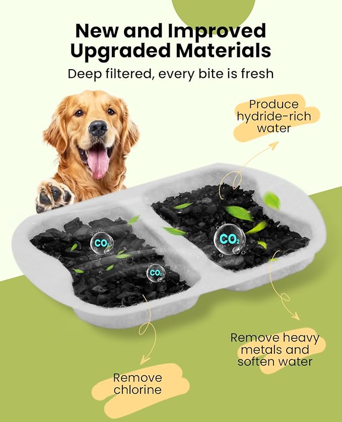 Oneisall PWF-002 Replacement Filters 8 Pack for 7L Stainless Steel Dog Water Fountain