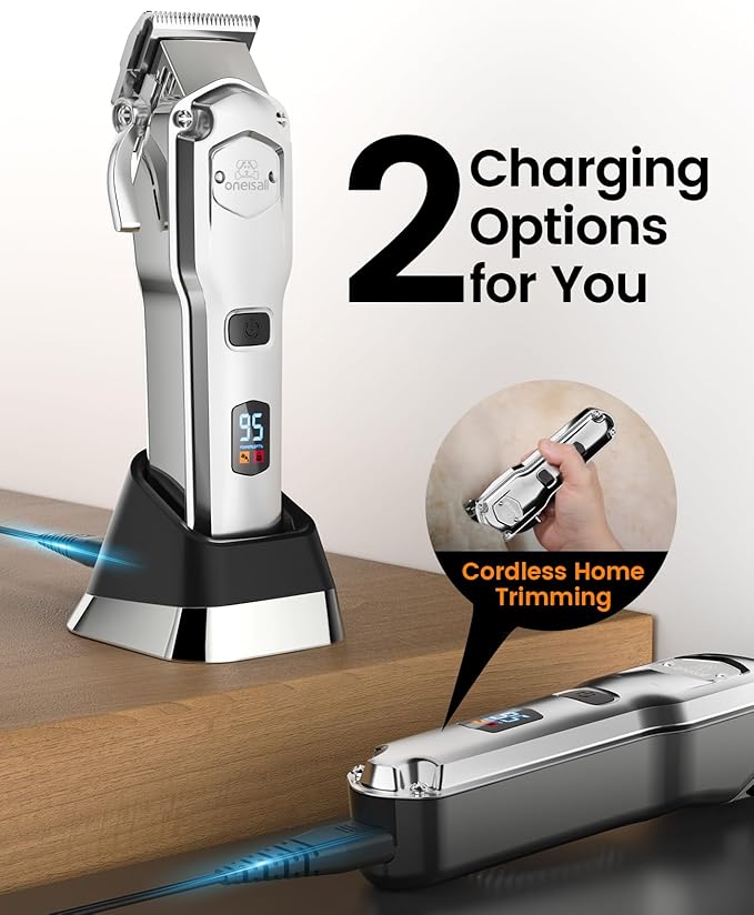 Oneisall RFC-676 Pro Professional Dog Grooming Clippers Cordless Clipper for Thick Hair