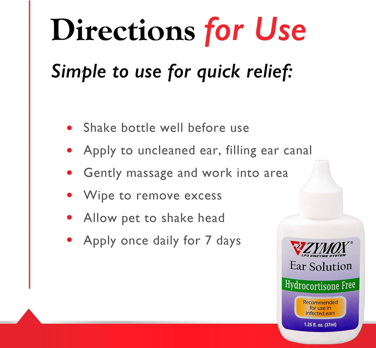 ZYMOX Otic Enzymatic Ear Solution 1.25oz for Dogs & Cats, Infection & Yeast Relief