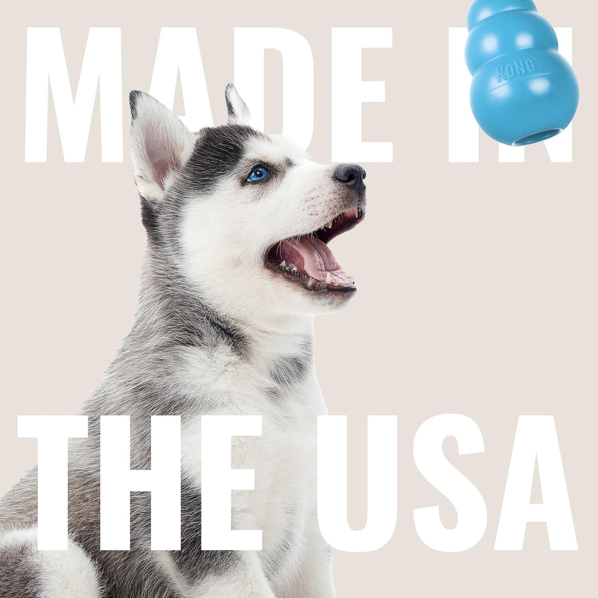 KONG Gentle Natural Rubber Teething "Toy Blue For Small Dog"