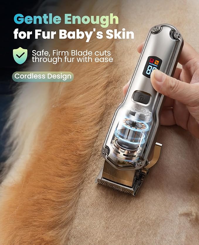 Oneisall RFC-676 Dog Clippers for Thick Coats Cordless Waterproof Pet Grooming Shaver