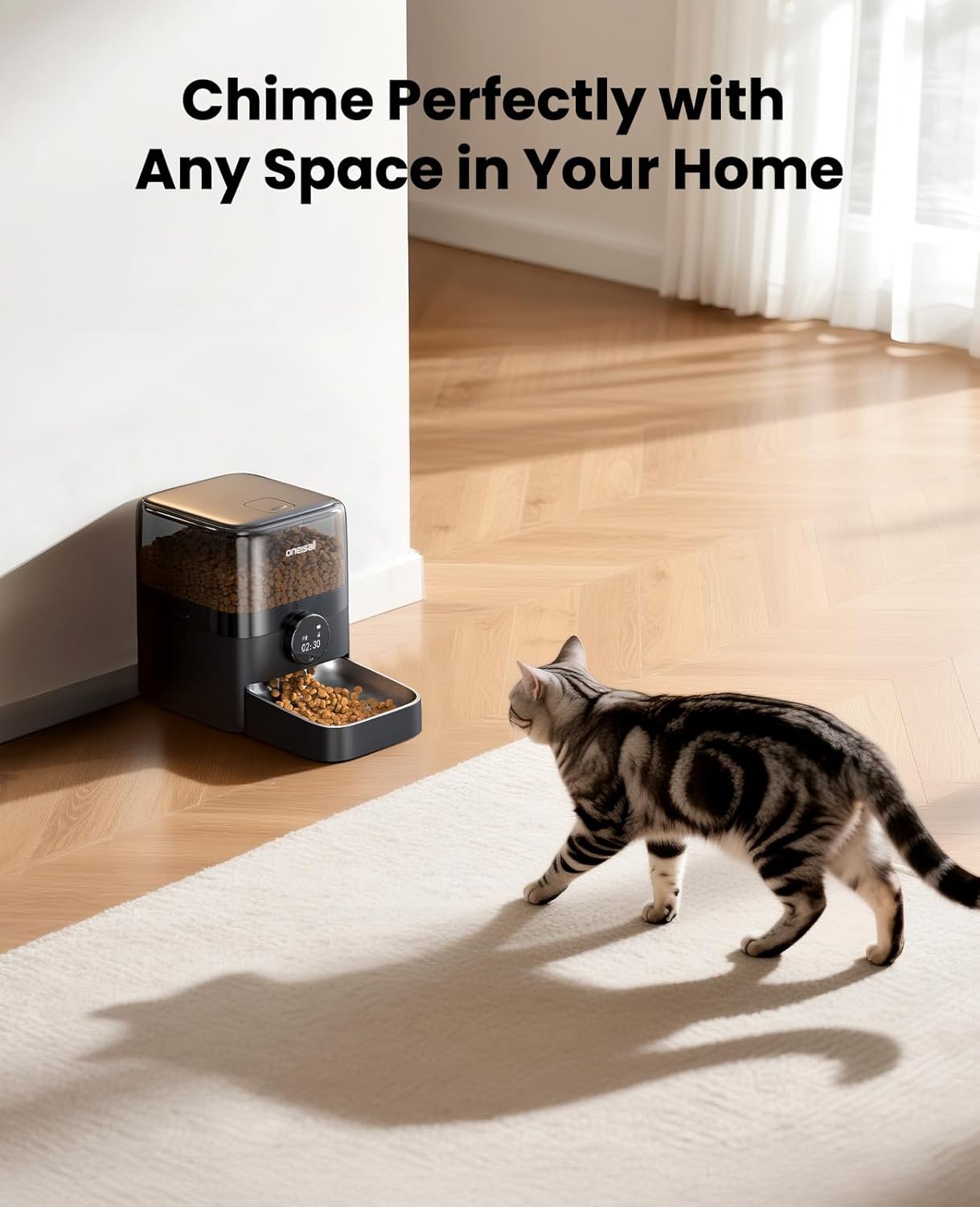 Oneisall PF06 Automatic Cat Feeder 3L Timed Pet Food Dispenser with Freshness Preservation
