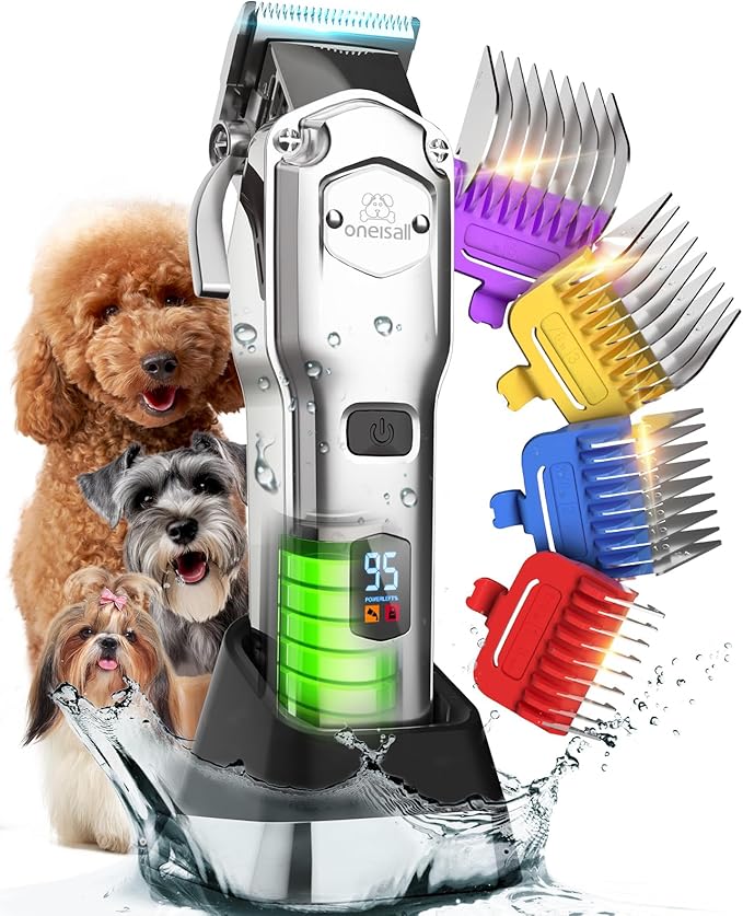 Oneisall RFC-676 Pro Professional Dog Grooming Clippers Cordless Clipper for Thick Hair