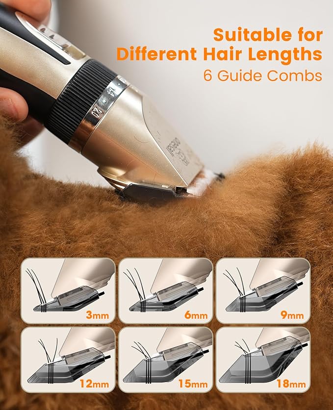 Oneisall N5 2 In 1 Dog Clippers & Paw Trimmer Kit Cordless Pet Grooming Clippers
