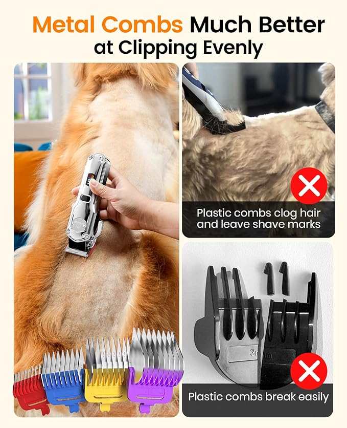 Oneisall RFC-676 Pro Professional Dog Grooming Clippers Cordless Clipper for Thick Hair