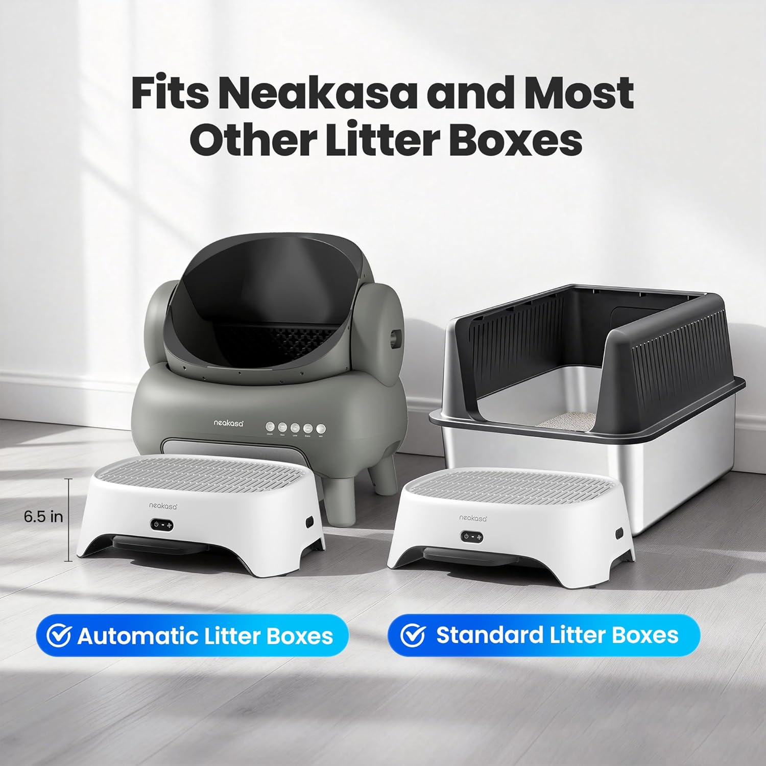 Neakasa AirStep Cat Litter Air Purifier | Cat Pedal Step with Filter