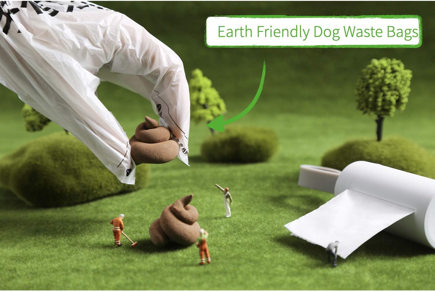 PETKIT Dog Poop Bags with Dispenser 15 Count Leak Proof Unscented Waste Bags