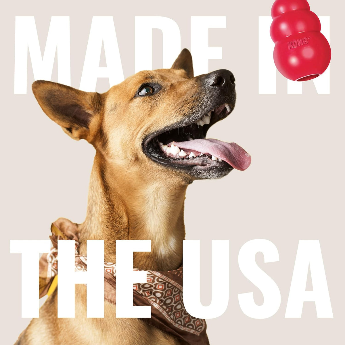 KONG Classic Dog Toy "Medium" Red | Durable Rubber Chew & Treat Toy