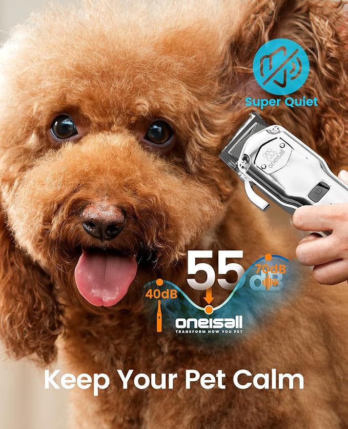 Oneisall RFC-676 Pro Professional Dog Grooming Clippers Cordless Clipper for Thick Hair