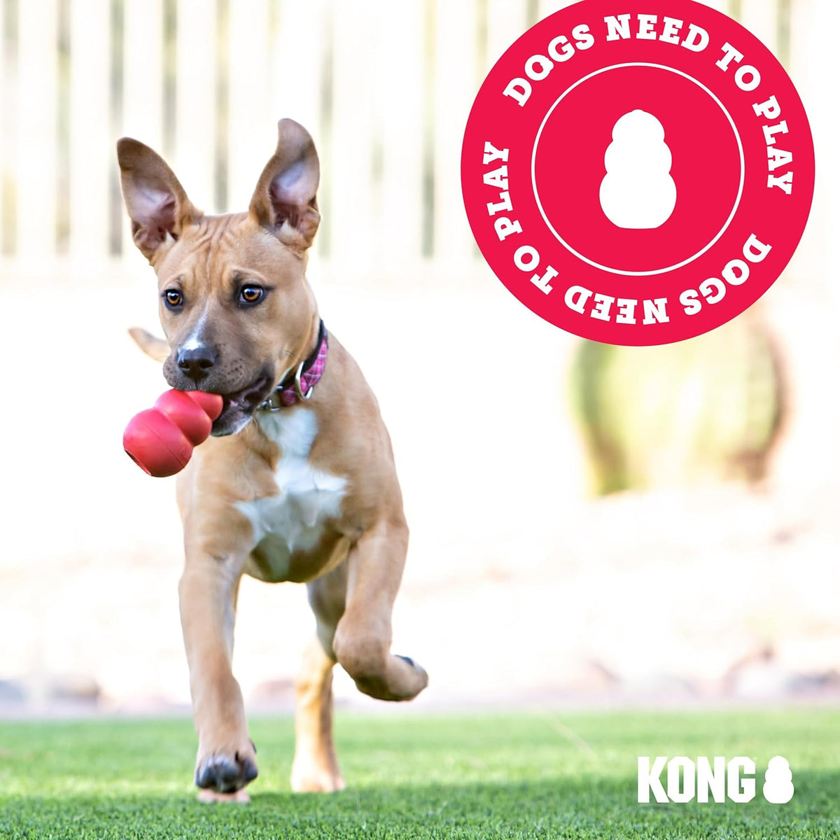 KONG Classic Dog Toy "Medium" Red | Durable Rubber Chew & Treat Toy