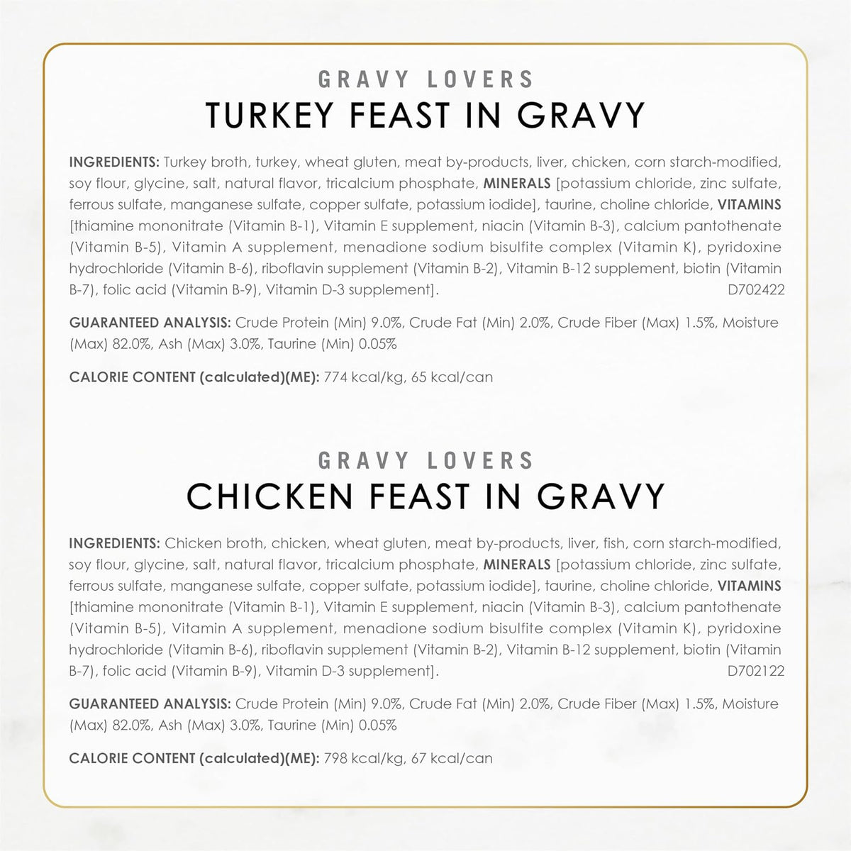 Fancy Feast Grain Free Pate Poultry & Beef Variety Pack 30 x 3 oz Cans