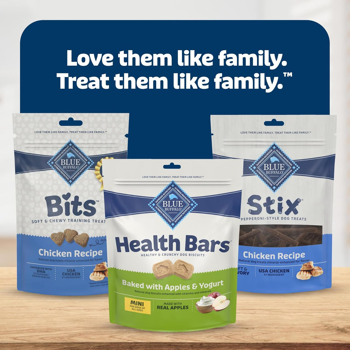 Blue Buffalo Health Bars Apples & Yogurt Mini Dog Biscuits 16 oz