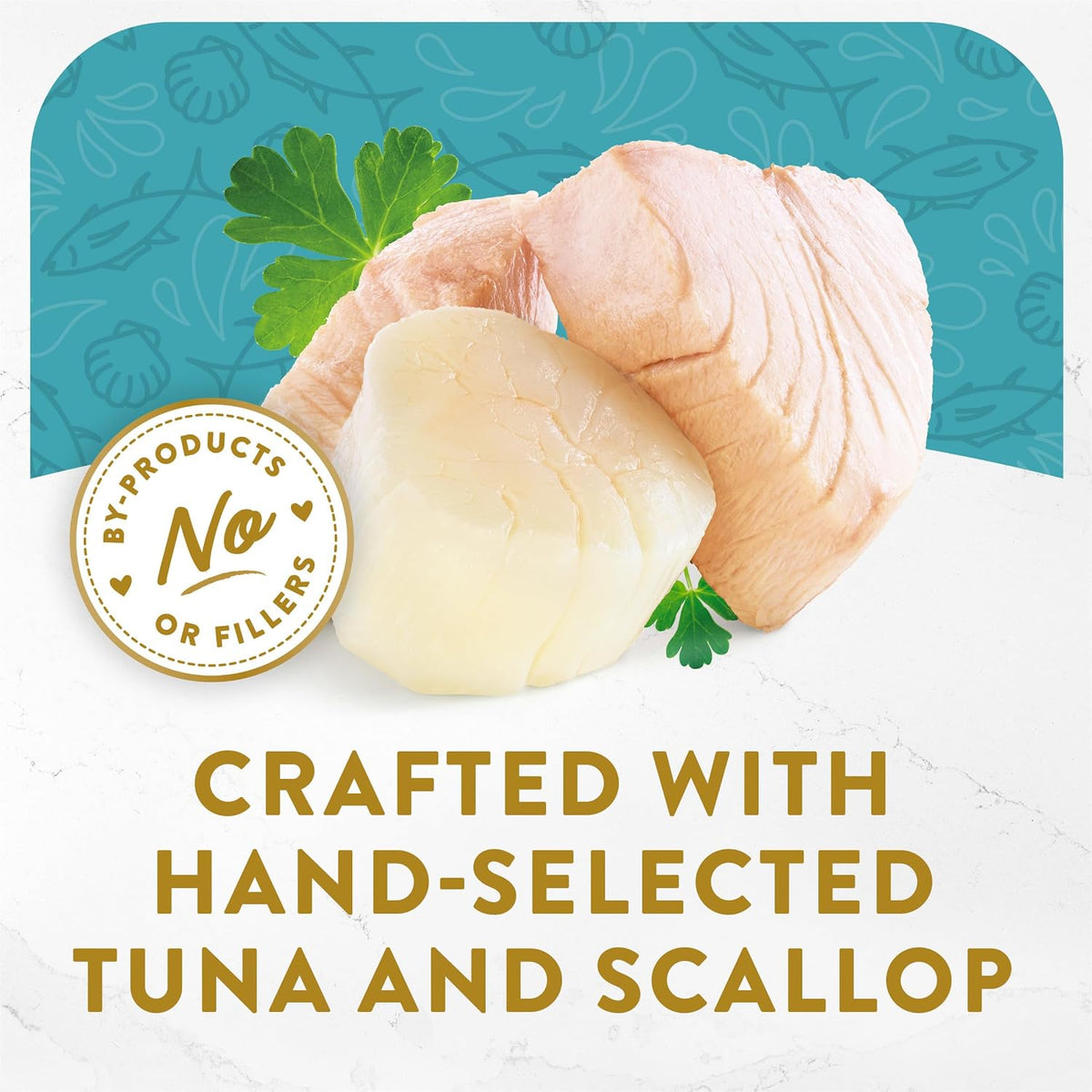 Fancy Feast Tuna & Scallop Cat Food Topper 10 x 1.1 oz Trays